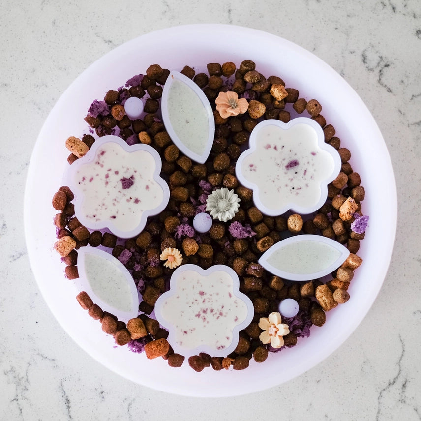 Flower + Leaf Slow Feeder Bowls Lilla