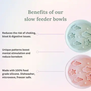 Star + Cloud Slow Feeder Bowls Medium