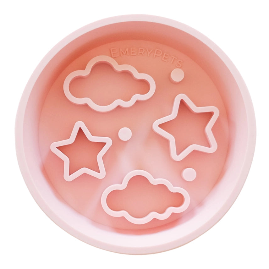 Star + Cloud Slow Feeder Bowls Medium