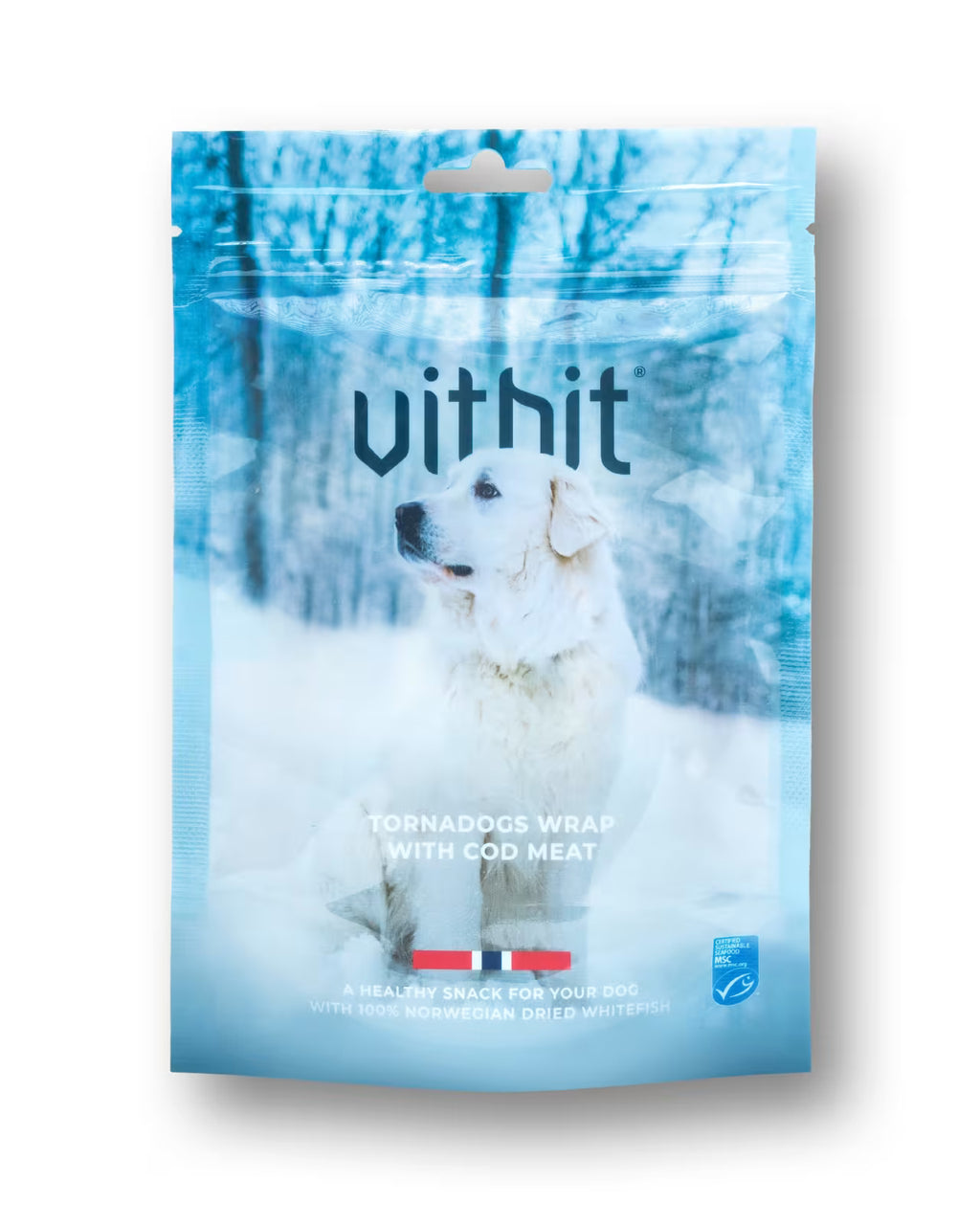 Vitbit Tornadogs Wrap M/Torsk 100gr